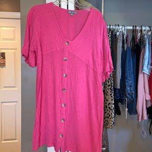 Pink Dress with Buttons